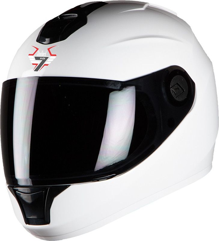 Steelbird SBH-11 7Wings Full Face Helmet In Matt White Motorbike Helmet  (Multicolor)