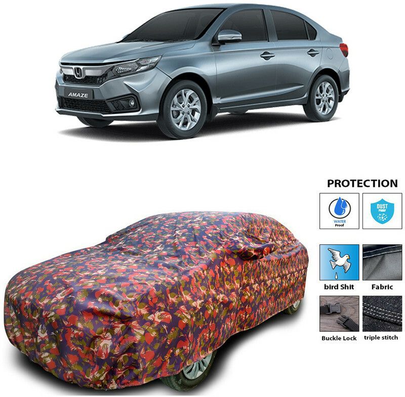 Ascension Car Cover For Honda Amaze (With Mirror Pockets)  (Multicolor)