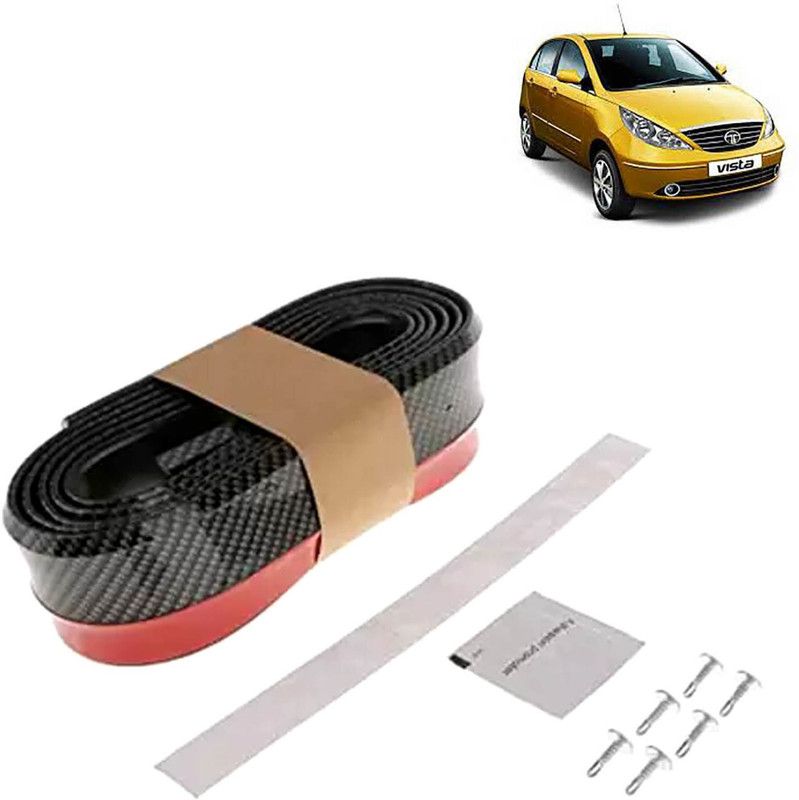 Rhtdm Car Bumper Side Skirt Universal Rubber Front Tackle Collision Avoidance Modification Small Enclosed Carbon Fiber Tape,2.5m For Vista Car Spoiler