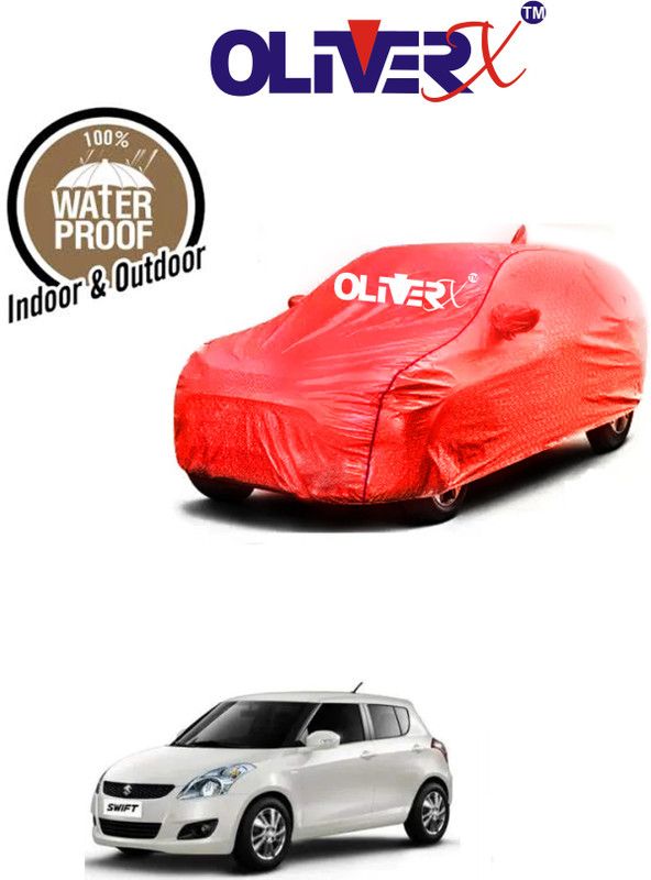 OliverX Car Cover For Maruti Suzuki Swift LDI Optional (With Mirror Pockets)  (Red)