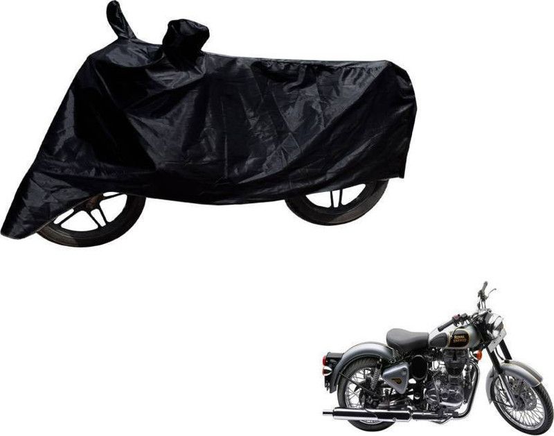 THE REAL ARV Two Wheeler Cover for Royal Enfield  (Classic 500, Black)