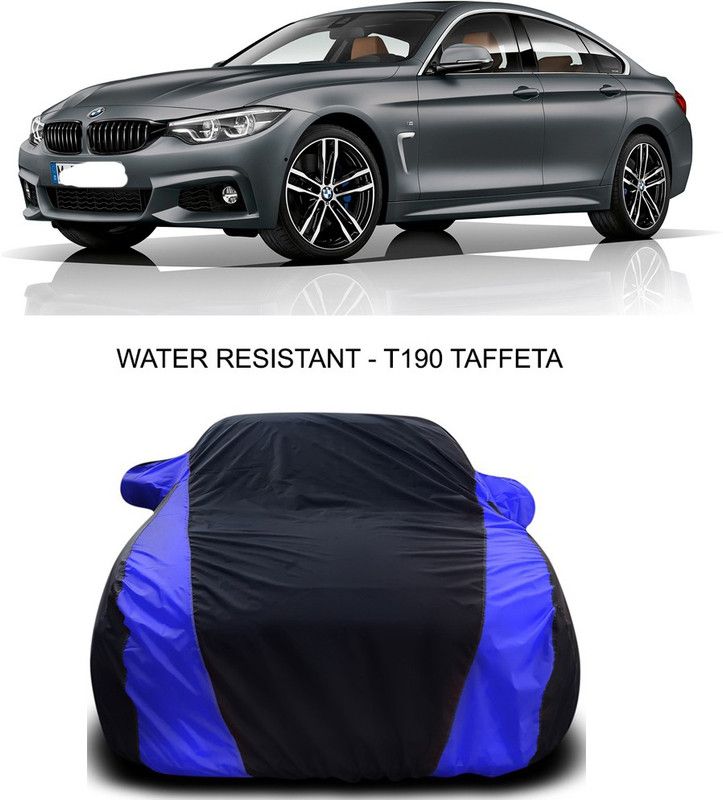 Furious3D Car Cover For BMW Gran Coupe (With Mirror Pockets)  (Black, Blue)