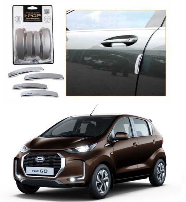 ACCESSORIQUE Plastic Car Door Guard  (Silver, Pack of 4, Datsun, Universal For Car)