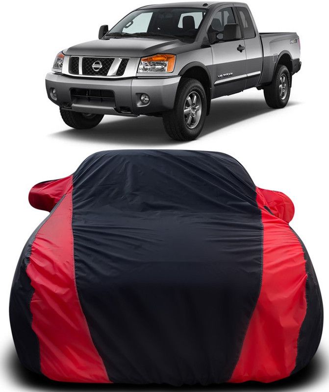 APNEK Car Cover For Nissan Titan (With Mirror Pockets)  (Black, Red)