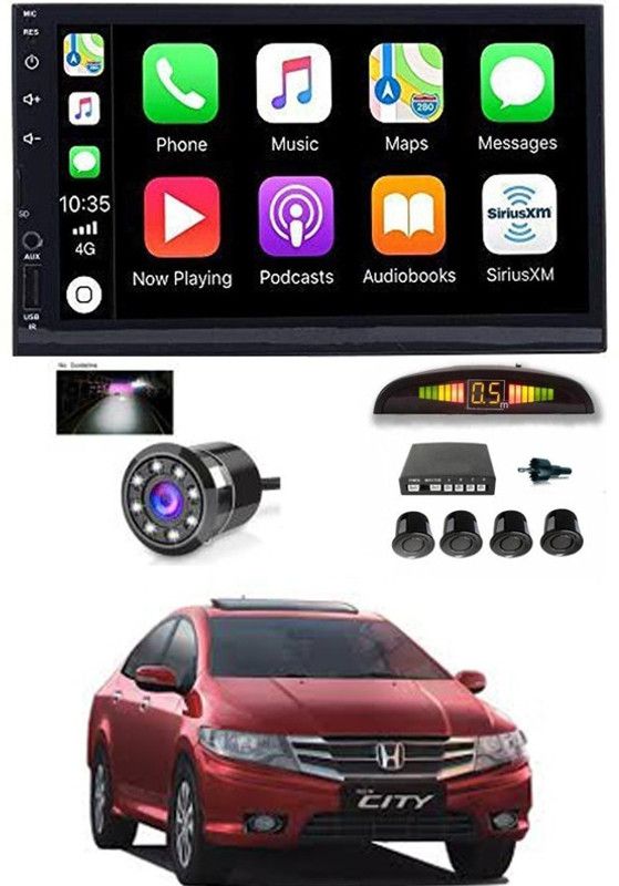 RKPSP 7 INCH Full Double Din Car Screen Stereo Media Player Audio Video Touch Screen Stereo Full HD with MP3/MP4/MP5/USB/FM Player/WiFi/Bluetooth & Mirror Link with Back Rear Camera & Black Sensor For Honda City ivtec Car Stereo  (Double Din)