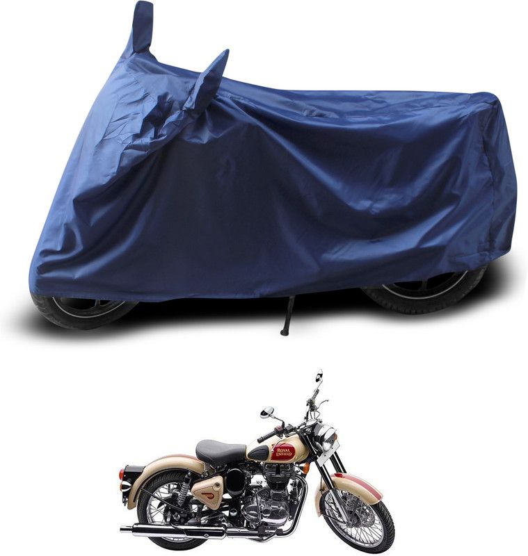 PAGORA Waterproof Two Wheeler Cover for Royal Enfield  (Bullet 500, Blue)