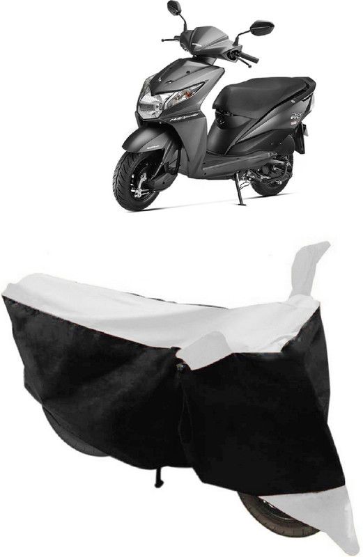 ABORDABLE Two Wheeler Cover for Honda  (Dio, White, Black)