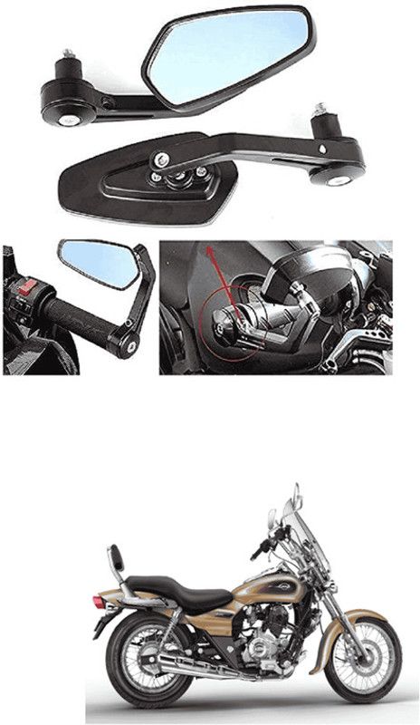 LOVMOTO Manual Rear View Mirror For Bajaj Avenger 220 DTS-i  (Left, Right)
