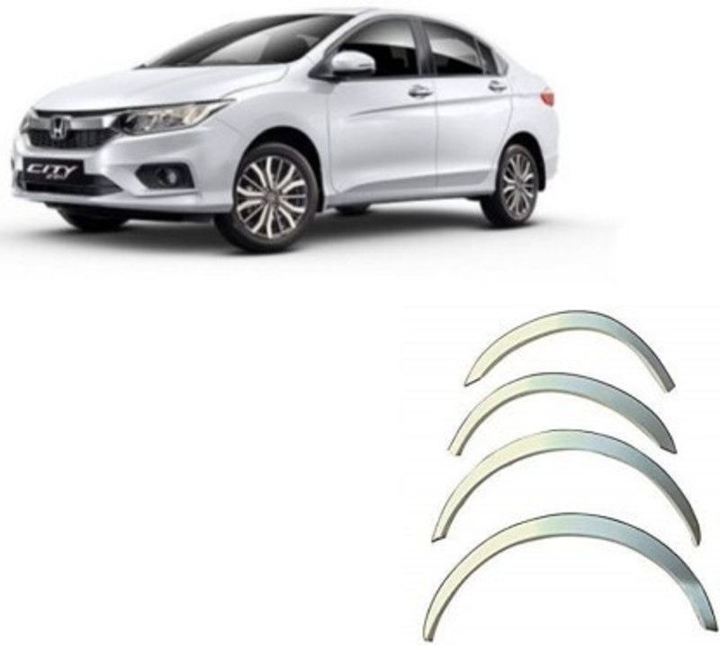 autoxin Stainless Steel Wheel Arch Chrome Fender Lining Trim Moulding 6 Glossy Honda City Side Garnish