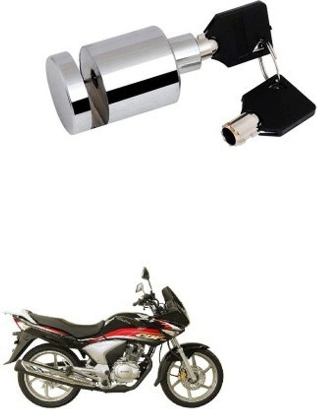 AS TRADERS Heavy Duty Disc Brake Lock Stainless Steel 7mm Pin for Honda CBF150 Heavy Duty Disc Brake Lock Stainless Steel 7mm Pin for Honda CBF150 Disc Lock  (Silver)