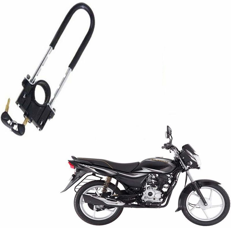 AS TRADERS U-Type Bike Anti Theft Front Shocker Lock Wheel Lock for Platina Wheel Lock  (Black)