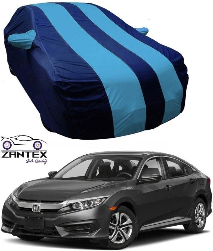 ZANTEX Car Cover For Honda Civic (With Mirror Pockets)  (Blue)
