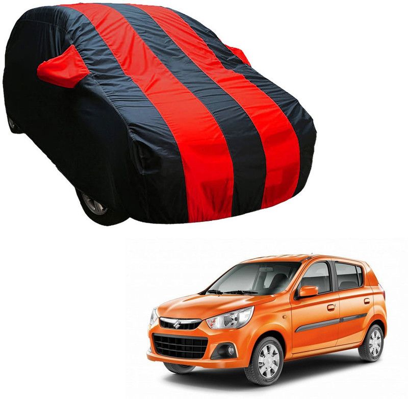 SS Zeeber Car Cover For Maruti Alto K10 LX Petrol (With Mirror Pockets)  (Blue, Red)