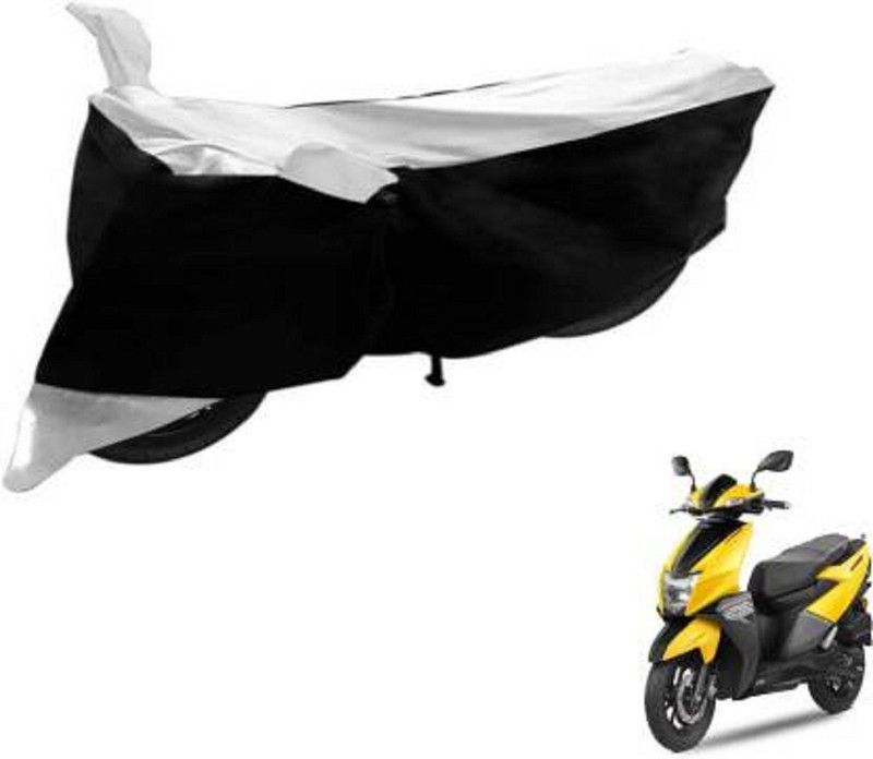 High Quality Waterproof Two Wheeler Cover for TVS  (NTORQ, Silver, Black)