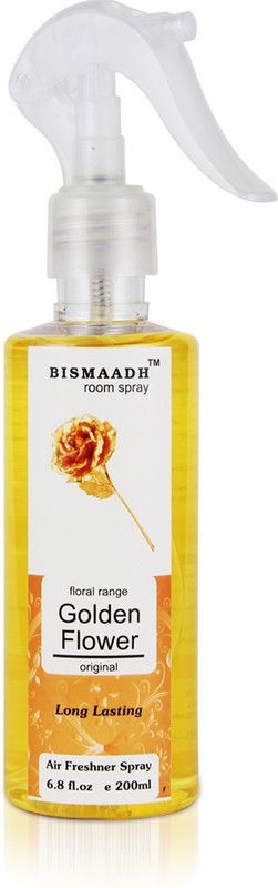 Bismaadh GOLDEN FLOWER ROOM SPRAY / AIR FRESHENER FOR BABA JI Spray  (200)