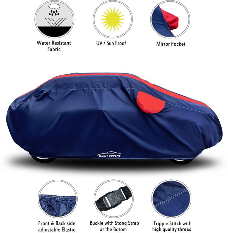 XAFO Car Cover For Audi A6 (With Mirror Pockets)  (Red)