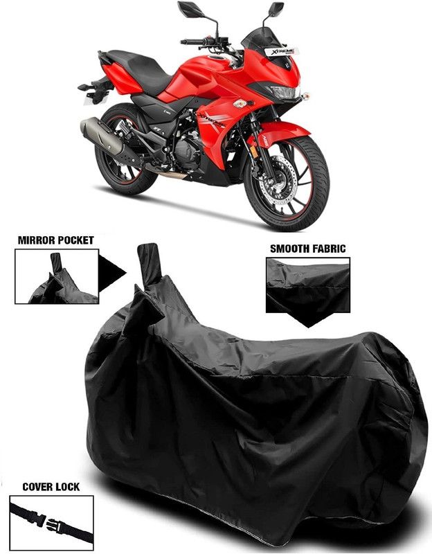 ANTOFY Two Wheeler Cover for Hero  (MotoCorp Xtreme 200S, Black)