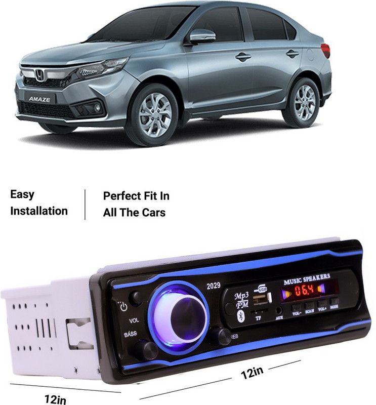 EverLand Blue Stereo-999 BLUETOOTH/USB/SD/AUX/FM/MP3 (BLUE & Black)-0-146 Car Stereo  (Single Din)