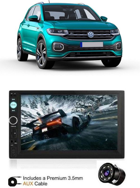 Dvis 7Inch HD DoubleDin TouchScreen with Rear View Camera Support With Camera D-765 Car Stereo  (Double Din)