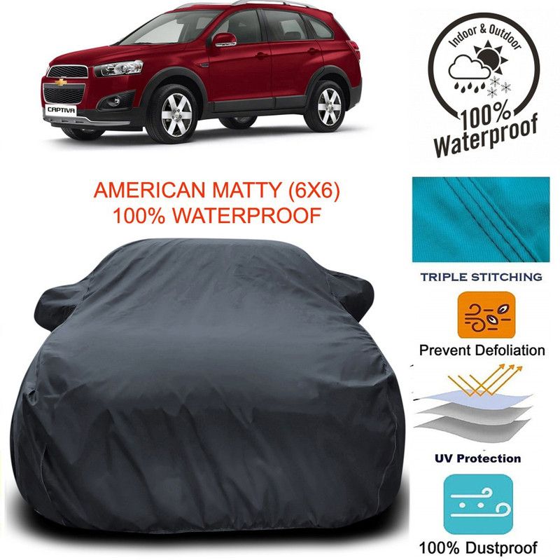 Dvis Car Cover For Chevrolet Captiva (With Mirror Pockets)  (Grey)