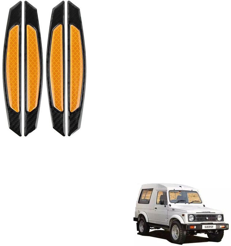 SEMAPHORE Plastic Car Door Guard  (Black, Yellow, Pack of 4, Maruti, Gypsy)