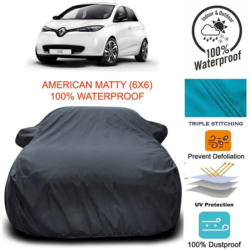 Dvis Car Cover For Renault Zoe (With Mirror Pockets)  (Grey)
