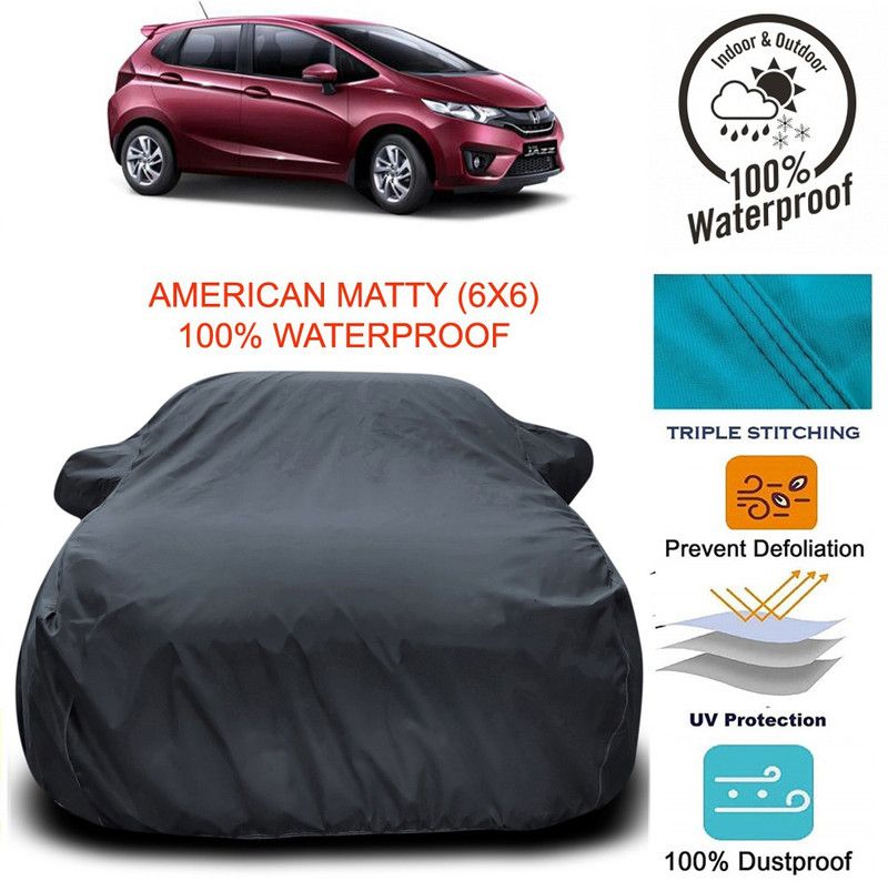 Dvis Car Cover For Honda Jazz (With Mirror Pockets)  (Grey)