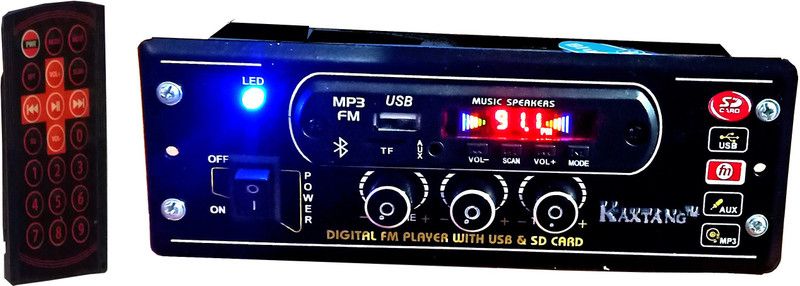 KAXTANG 4440 LAMBI PATTI CAR STEREO Mini Bluetooth Car Stereo/ FM /MP3/ AUX /USB/ BT /SD-MMC Car Stereo  (Single Din)