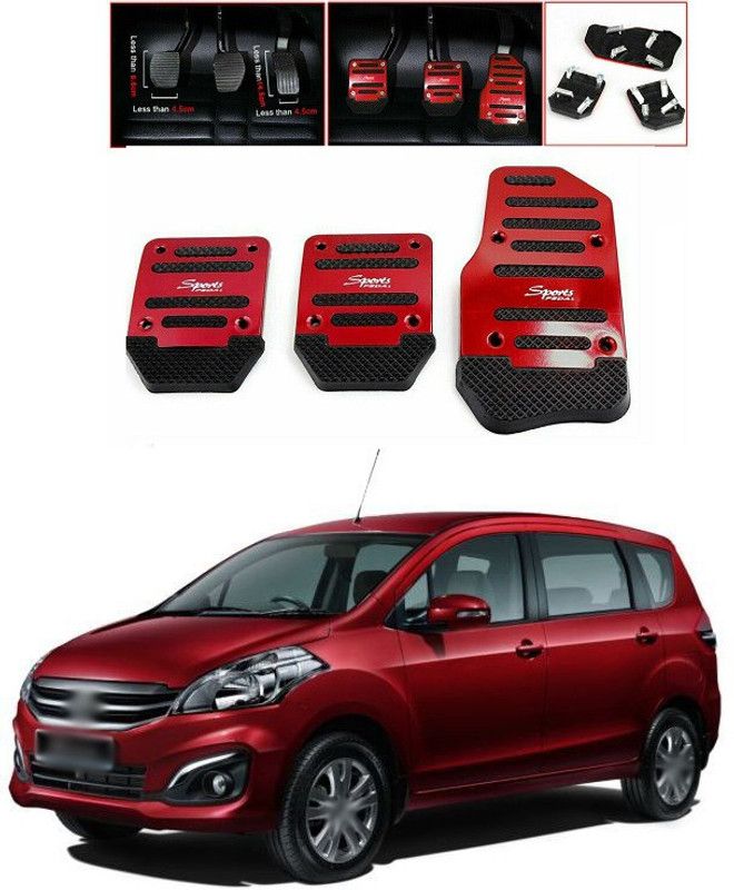 PRTEK CAR 3pcs Nonslip Car Pedal Pads Auto Sports Gas Fuel Petrol Clutch Brake Pad Cover Foot Pedals Rest Plate Kits For MT(Manual Transmission) A166 Car Pedal