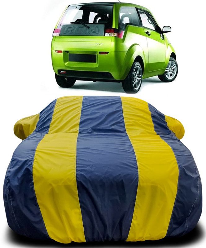 Dvis Car Cover For Mahindra Reva (With Mirror Pockets)  (Blue, Yellow)