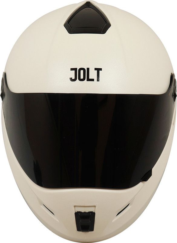 Steelbird SB-39 Jolt Motorbike Helmet  (White With Smoke Visor)