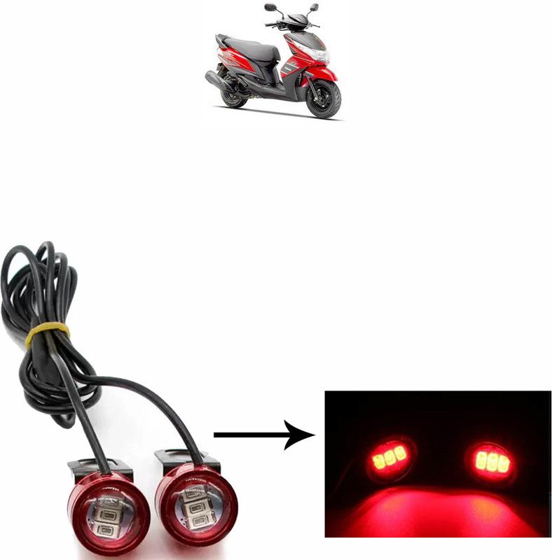 Vagary WATERPROOF BLINKING LIGHT WITH 3 MODES-228 Brake Light, Tail Light, License Plate Light, Parking Light Motorbike LED for Yamaha (12 V, 10 W)  (Ray Z, Pack of 2)