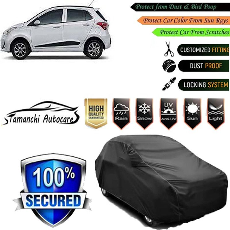 Tamanchi Autocare Car Cover For Hyundai Grand i10  (Black)