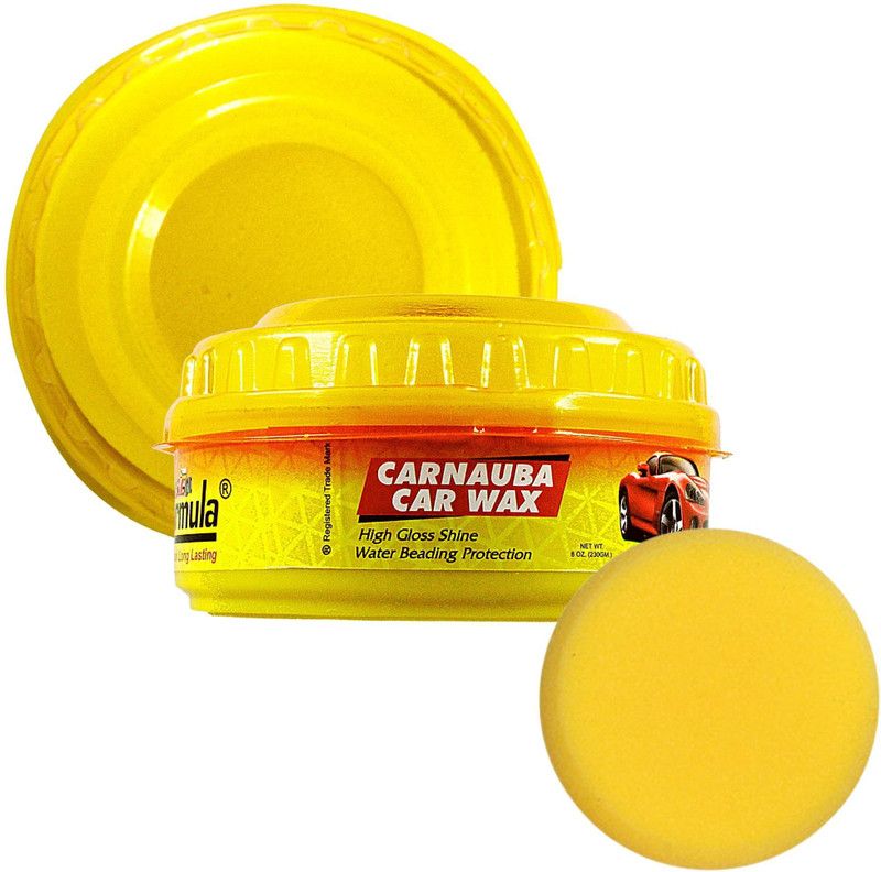 Samite Car Wax Polish Cream Paste - Carnauba Car Wax Glossy Shiny Coating with Applicator Sponge BSTGM02 Vehicle Interior Cleaner  (230 g)