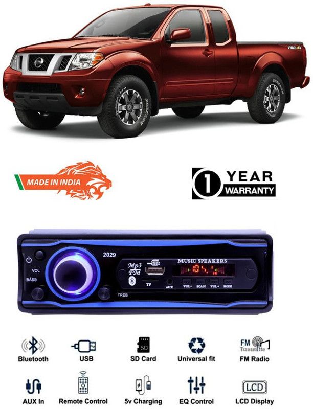 Bluedrum Blue 2029 USB/AUX/SD/BLUETOOTH/FM/MP3 BOOM MASTER STANDARD- B-D435 Car Stereo  (Single Din)