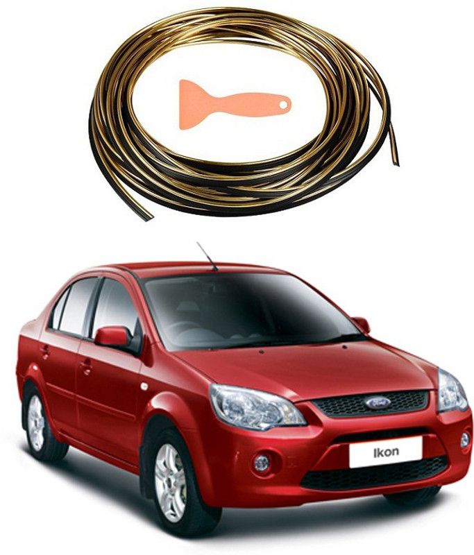PRTEK Beading, Flexible Styling PVC Moulding Trim Strip, (5 Meters, GOLD)0091 Car Beading Roll For Grill and Garnish Cover  (5 m)