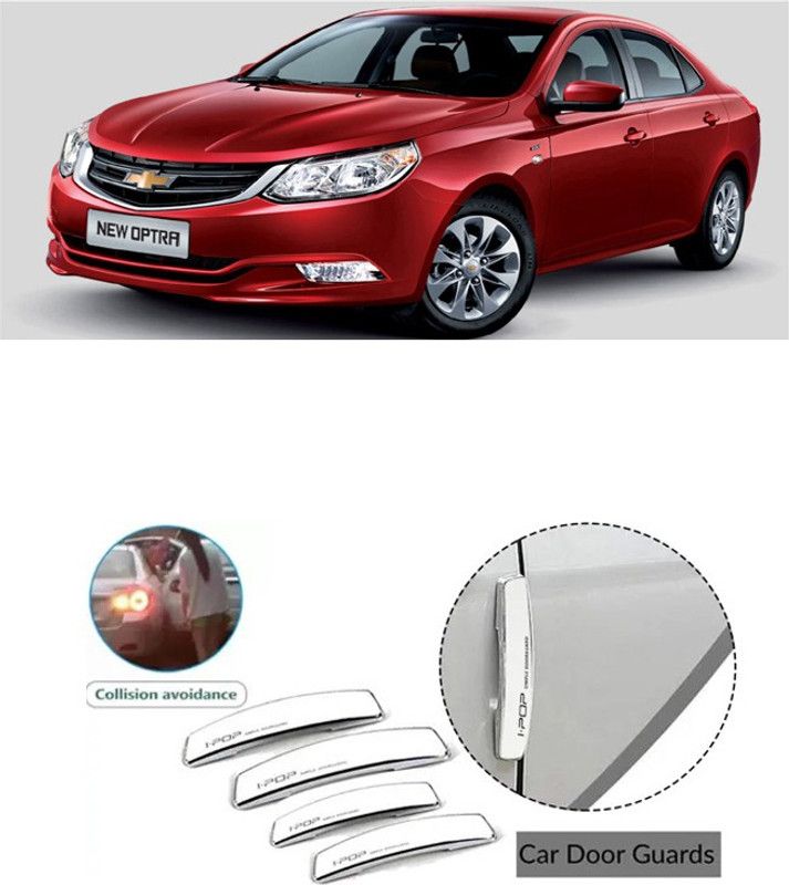 Accessorique Plastic Car Door Guard  (White, Pack of 4, Chevrolet, Optra)