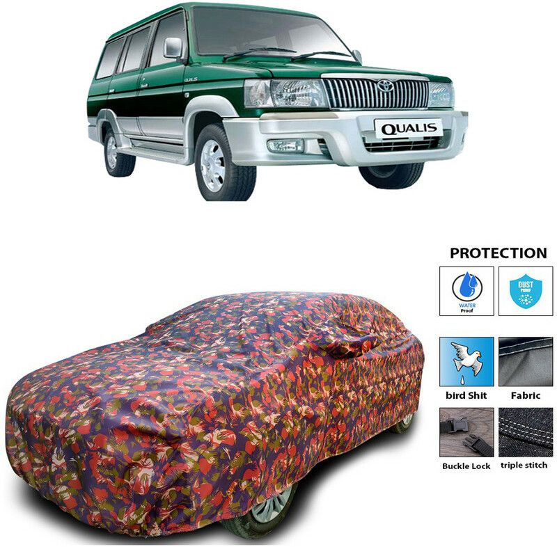 AutoTiger Car Cover For Toyota Qualis (With Mirror Pockets)  (Multicolor)