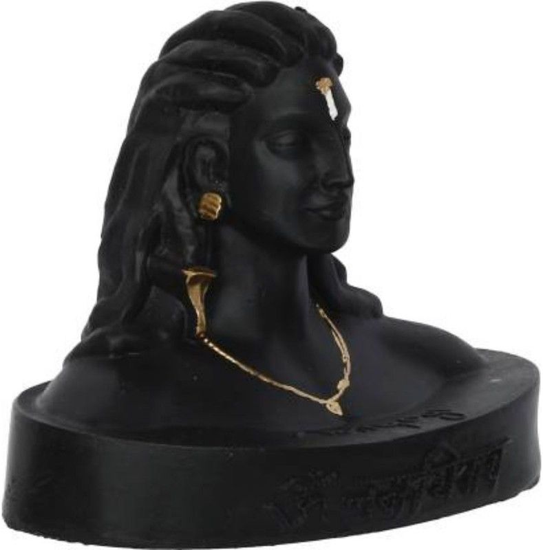 Pepino Wonderful Handcrafted Adiyogi Shiva God Idols Statue for car dashboard Decorative Showpieces & Figurines for Living Room -11.5 cm (Polyresin, Black) Decorative Showpiece - 12 cm Car Hanging Ornament  (Pack of 1)