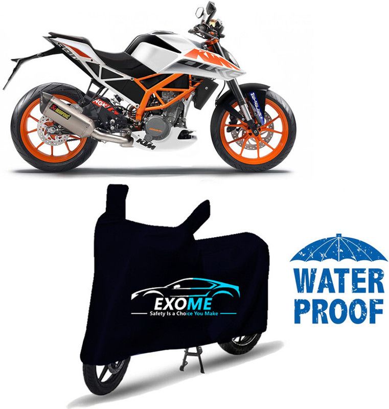 EXOME Waterproof Two Wheeler Cover for KTM  (390 Duke, Black)