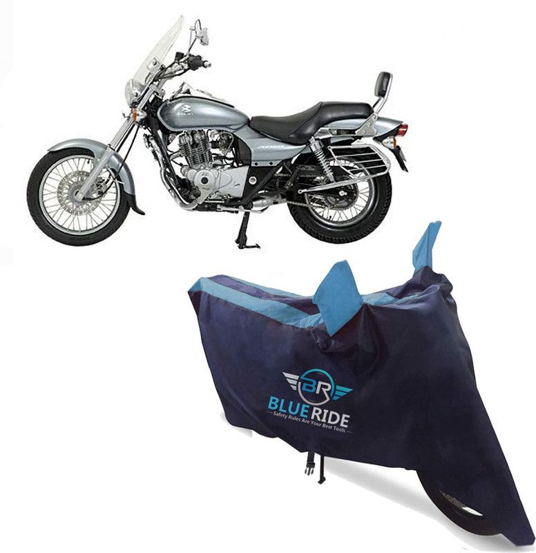 BLUERIDE Two Wheeler Cover for Bajaj  (Avenger 220 Cruise, Blue)