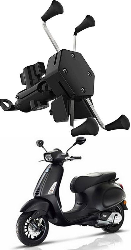 Enfield Works X-Grip Mobile Holder With USB Charger For Bike EW-1023 Bike Mobile Holder  (Black)