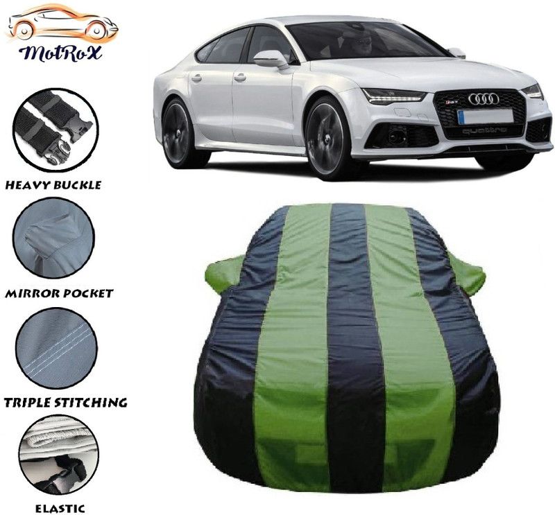 MoTRoX Car Cover For Audi S7 (With Mirror Pockets)  (Green, Blue)