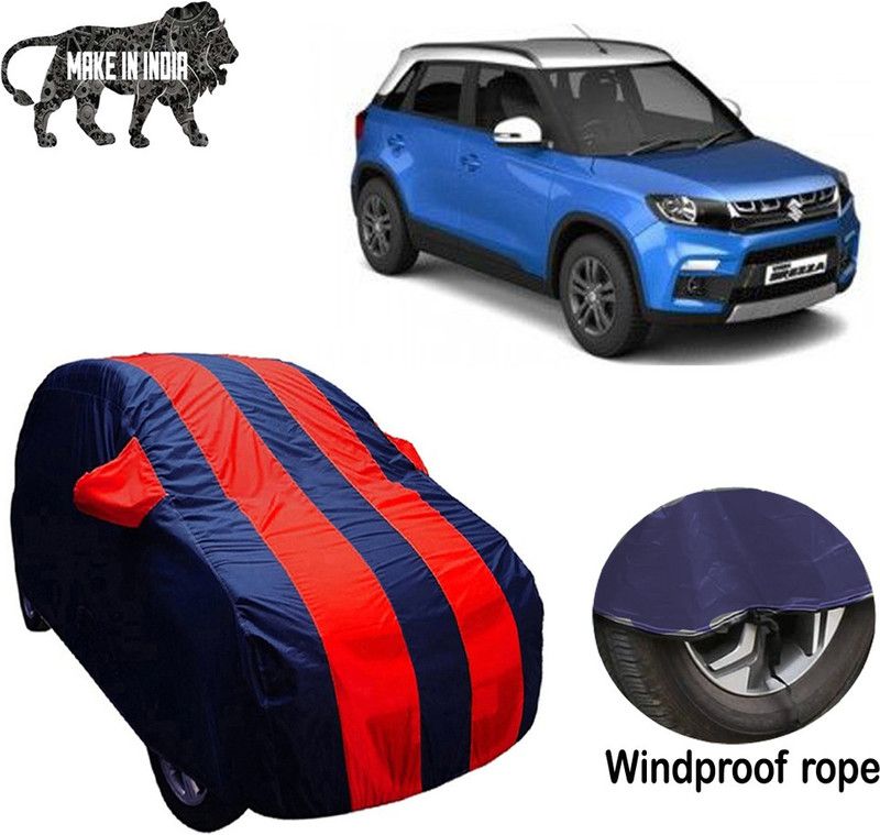 ABS AUTO TREND Car Cover For Maruti Suzuki Vitara Brezza (With Mirror Pockets)  (Red, Blue)