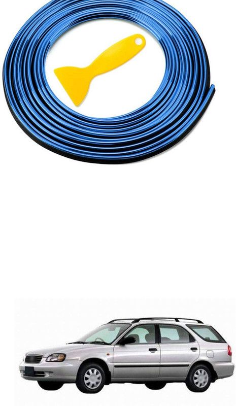 PECUNIA Car Interior Trim Strips-16.4ft/5M Universal Car Gap Fillers Automobile Moulding Line Decorative Accessories DIY Flexible Strip Garnish Accessory with Installing Tool (blue)e130 Car Beading Roll For Door  (5 m)