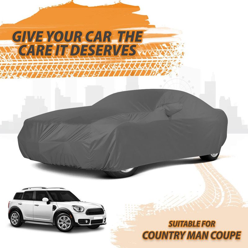 Drivo Car Cover For Mini Countryman Coupe (With Mirror Pockets)  (Grey)
