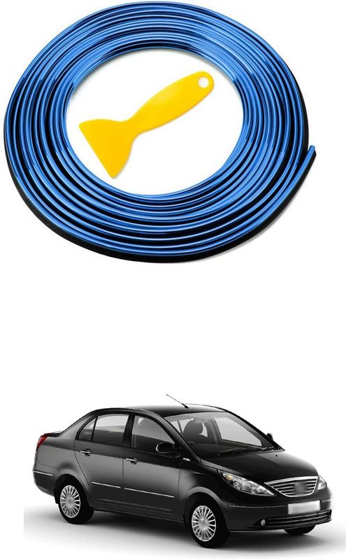 PECUNIA Car Interior Trim Strips-16.4ft/5M Universal Car Gap Fillers Automobile Moulding Line Decorative Accessories DIY Flexible Strip Garnish Accessory with Installing Tool (blue)e216 Car Beading Roll For Door  (5 m)