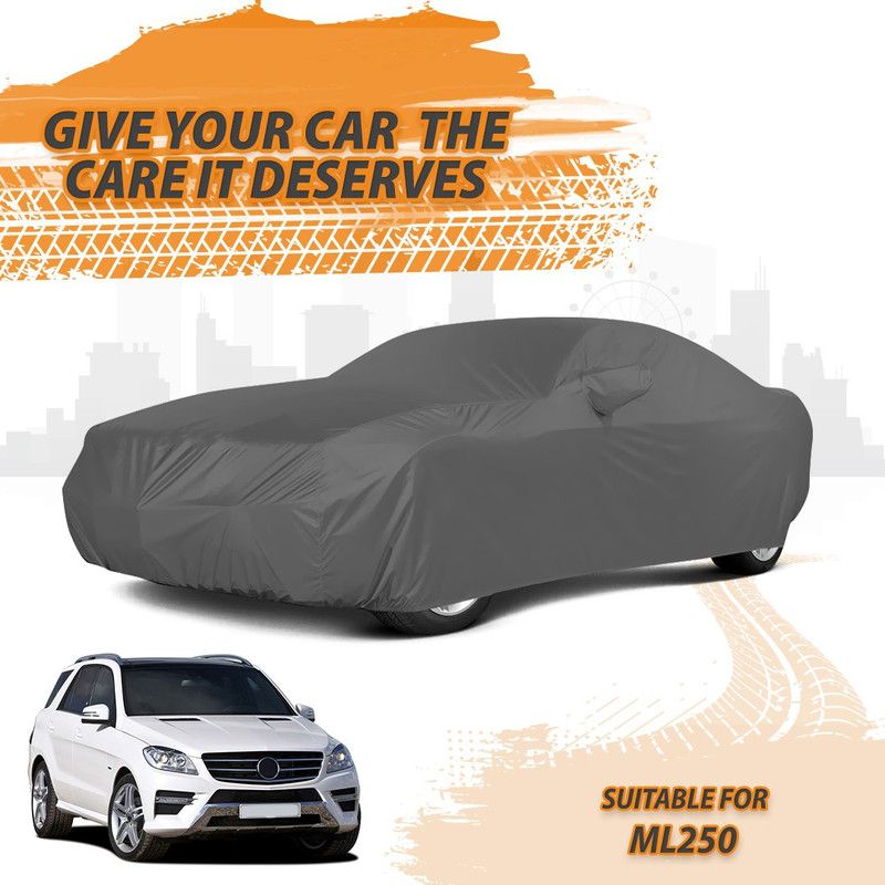Drivo Car Cover For Mercedes Benz ML250 (With Mirror Pockets)  (Grey)