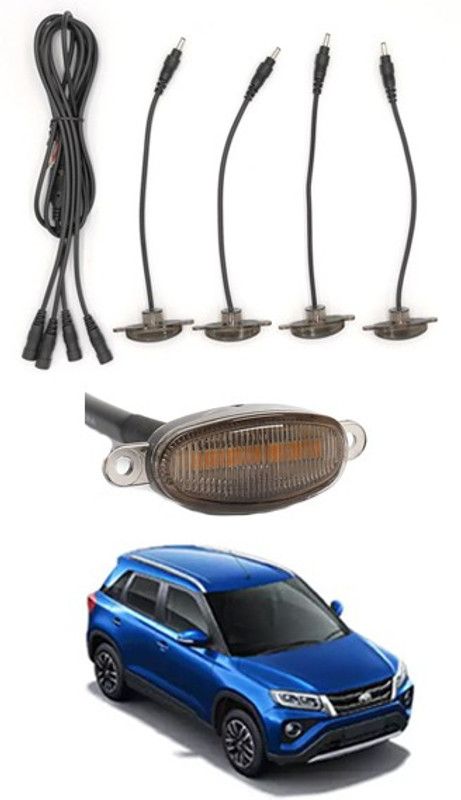 AYW 4 LED Front Grill Led Lights Amber Lights DRL For Urban Cruiser-Toyota-2020 Parking Light Car, Van LED for Toyota (12 V, 12 W)  (Universal For Car, Pack of 1)