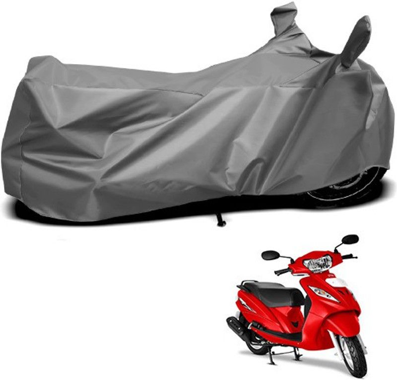 Gavya Waterproof Two Wheeler Cover for TVS  (Wego, Grey)